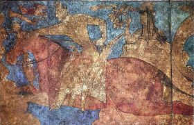 ​​​​​​​دیوارنگاره ایزد بزرگ دختر نوشیروان یادگاری از عصر ساسانیان