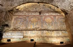کشف دیوار موزاییک شده ۲۳۰۰ساله در روم